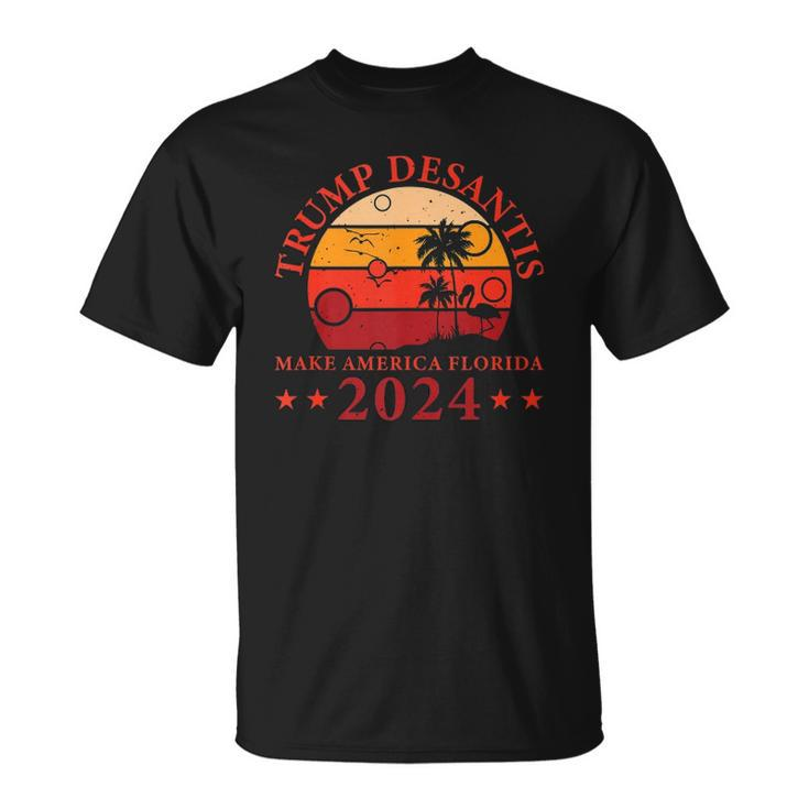 Donald Trump Tee Trump Desantis 2024 Make America Florida Unisex T-Shirt