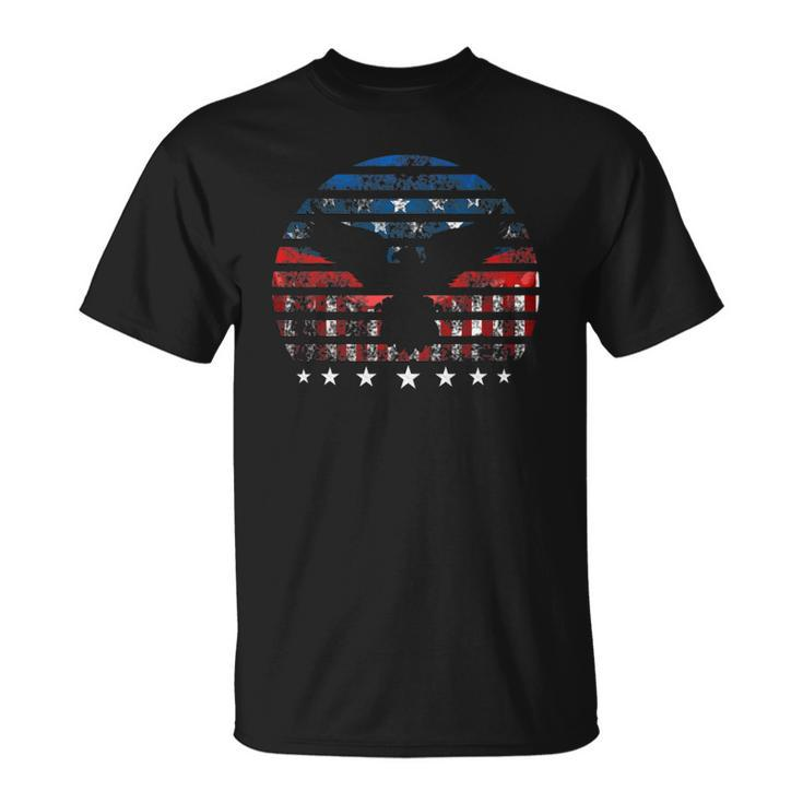 Eagle American Flag Vintage Independence Day 4Th Of July Usa Unisex T-Shirt