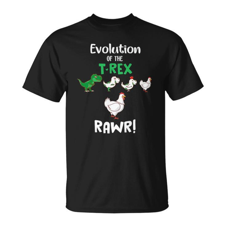 Evolution Of Therex Rawr Chicken Dinosaur Funny Gifts Unisex T-Shirt