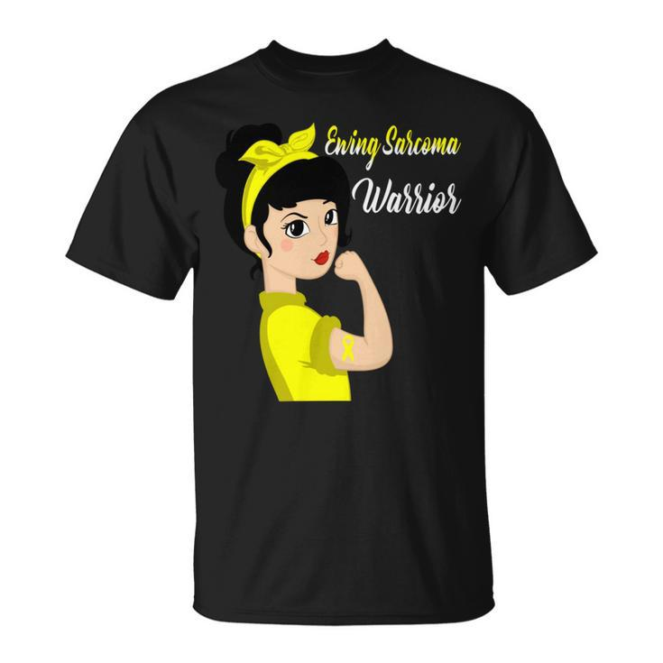 Ewings Sarcoma Warrior Strong Women  Yellow Women  Ewings Sarcoma  Ewings Sarcoma Awareness Unisex T-Shirt