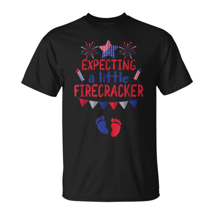Expecting A Little Firecracker 4Th Of July Pregnancy Unisex T-Shirt