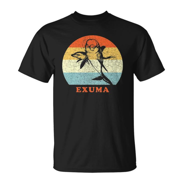 Exuma Bahamas Vintage Retro Dolphin Vacation Unisex T-Shirt