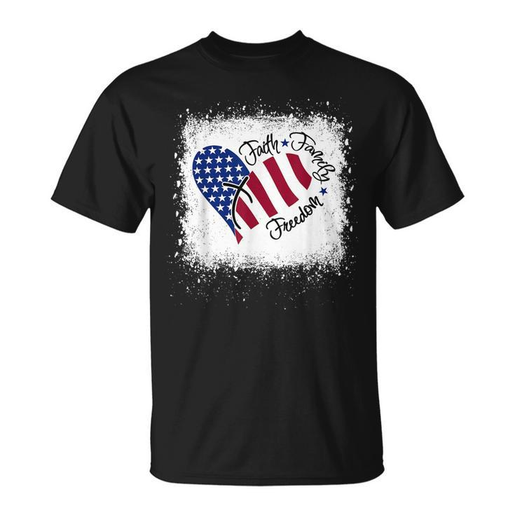Faith Family Freedom Patriotic 4Th Of July Christian Girl  Unisex T-Shirt