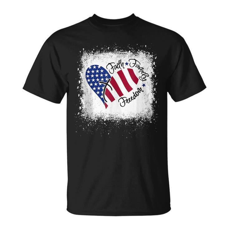 Faith Family Freedom Patriotic 4Th Of July Christian Girl  V2 Unisex T-Shirt