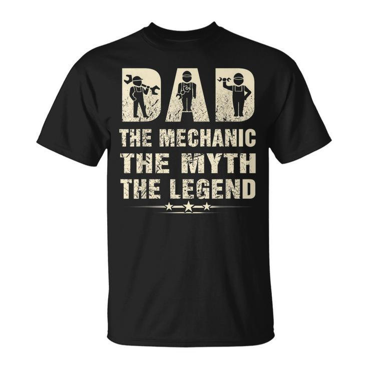 Family 365 Mechanic Dad Mechanics Fathers Day Birthday Gift  Unisex T-Shirt