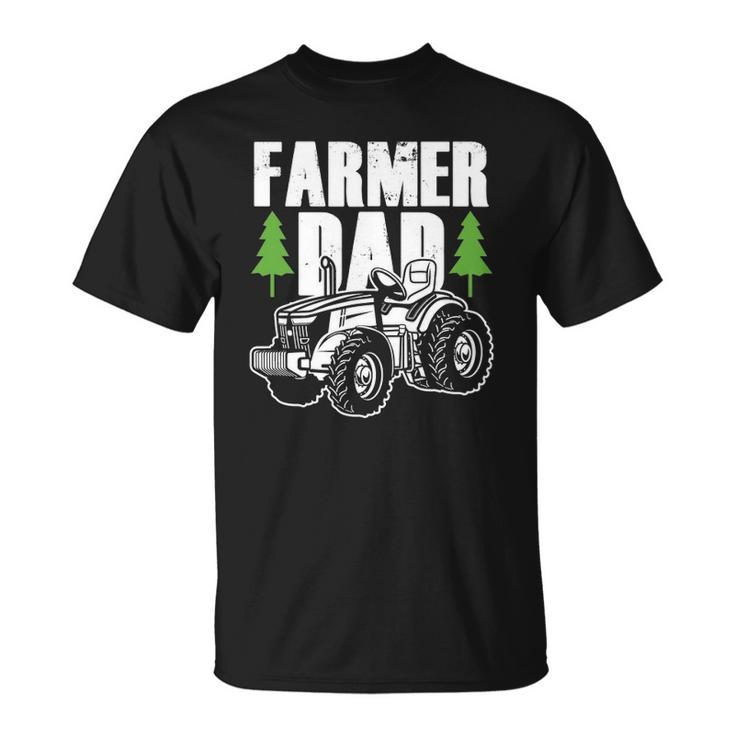 Farmer Dad Father Daddy Farm Farming Farmers Tractor Gift Unisex T-Shirt