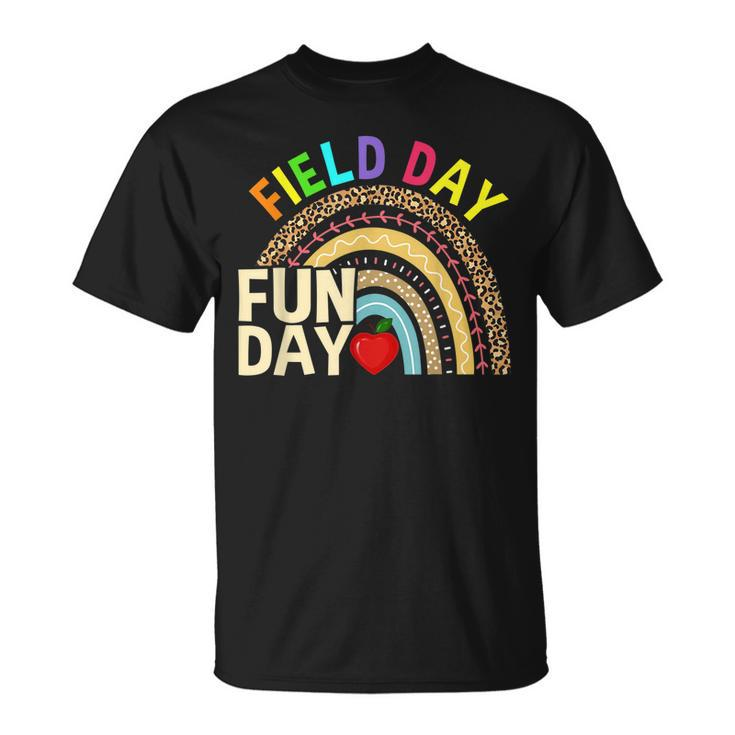 Field Day Fun Day Last Day Of School Teacher Rainbow  Unisex T-Shirt