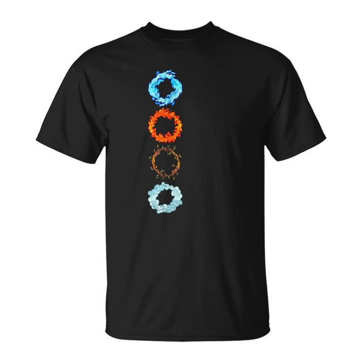 Four Elements Air Earth Fire Water Ancient Alchemy Symbols Unisex T-Shirt