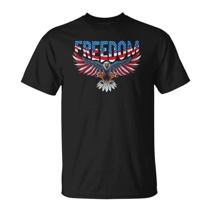 Freedom Eagle  4Th Of July American Flag Patriotic Unisex T-Shirt