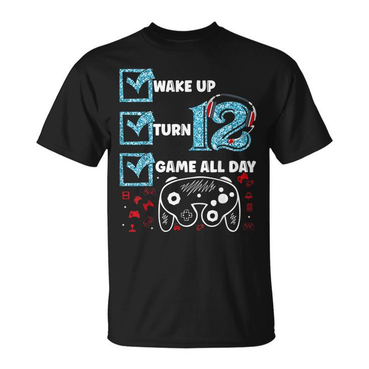 Funny 12 Years Old Gamer 12Th Birthday Party Video Gaming  Unisex T-Shirt