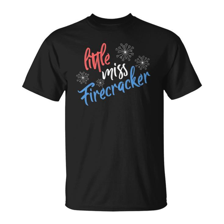 Funny 4Th Of July Usa Little Miss Firecracker Fireworks Unisex T-Shirt
