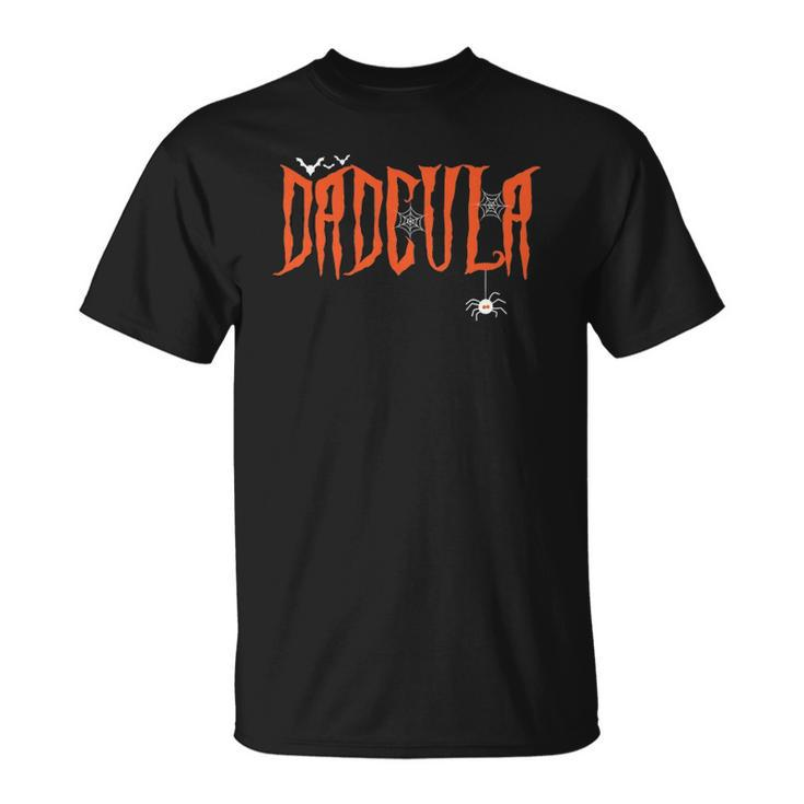 Funny Dadcula Halloween Dad Costume Spider Webs Dracula 2021  Unisex T-Shirt