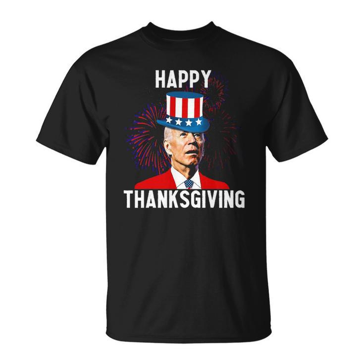 Funny Joe Biden Confused Thanksgiving For Fourth Of July Unisex T-Shirt