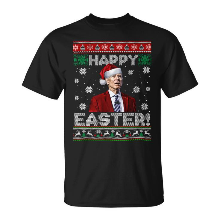 Funny Joe Biden Happy Easter Ugly Christmas Unisex T-Shirt