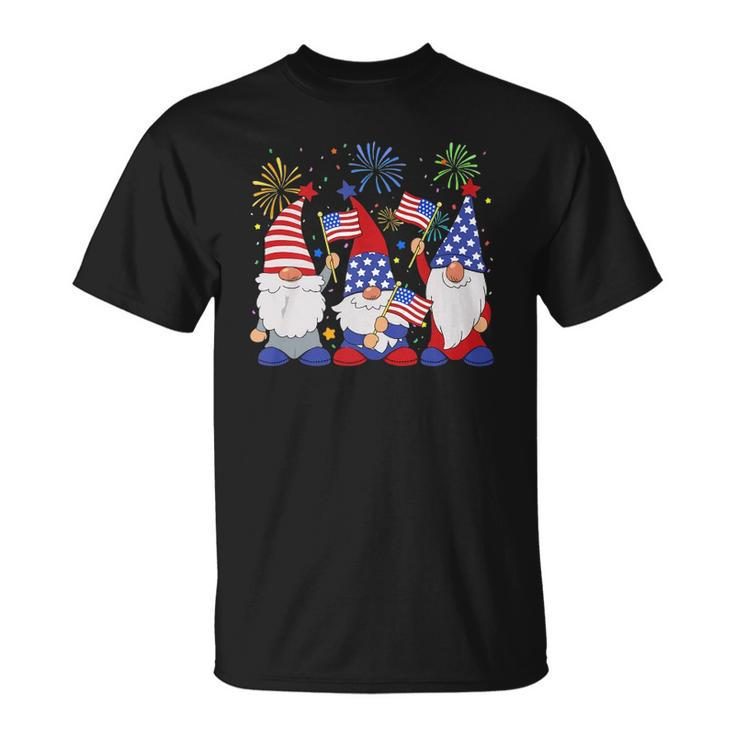 Funny Patriotic Usa American Gnomes 4Th Of July  Unisex T-Shirt