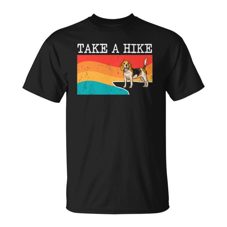 Funny Take A Hike Beagle Graphic Hiking Unisex T-Shirt