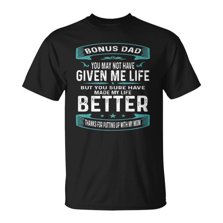 Funny Vintage Fathers Day Bonus Dad From Daughter Son Boys Unisex T-Shirt