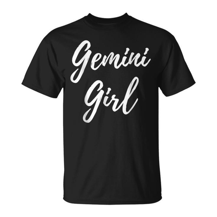 Gemini Girl Zodiac Astrological Sign Horoscope Birthday  Unisex T-Shirt