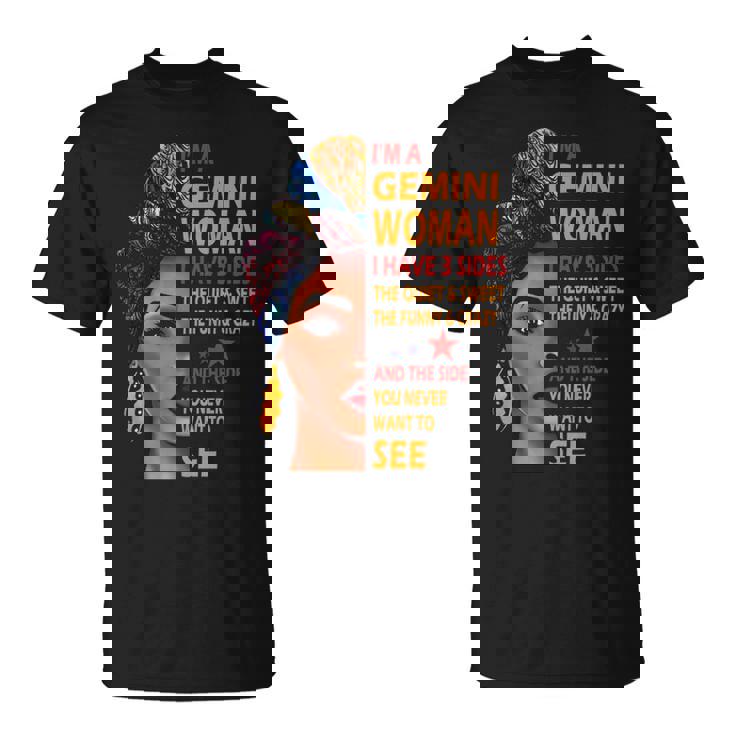 Gemini Queen I Have 3 Sides Shirt, Gemini T Shirt For Girls