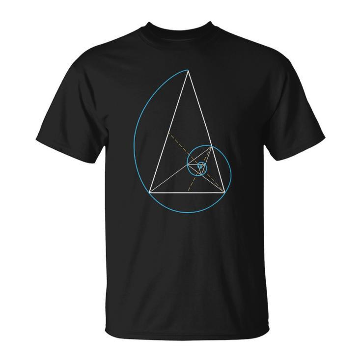 Golden Triangle  Fibonnaci Spiral Ratio Unisex T-Shirt