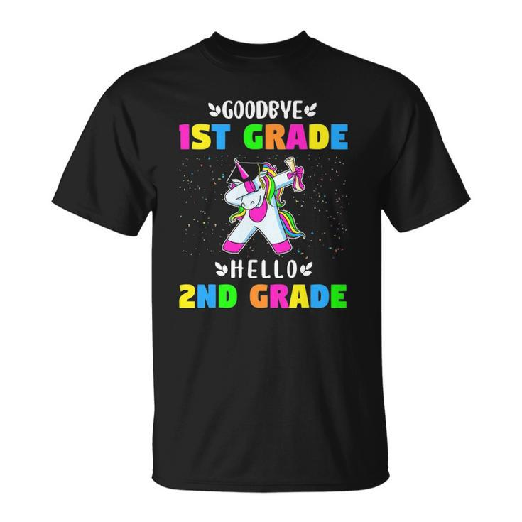 Goodbye First Grade Hello Second Grade Unicorn Girls Unisex T-Shirt