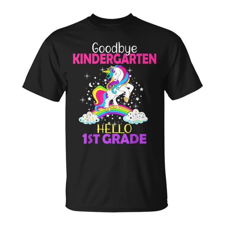 Goodbye Kindergarten Hello 1St Grade Unicorn Girls 2022  Unisex T-Shirt