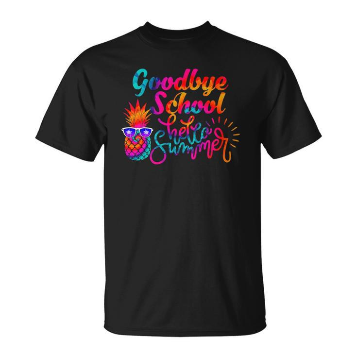 Goodbye School Hello Summer Last Day Of School Funny Tie Dye Unisex T-Shirt