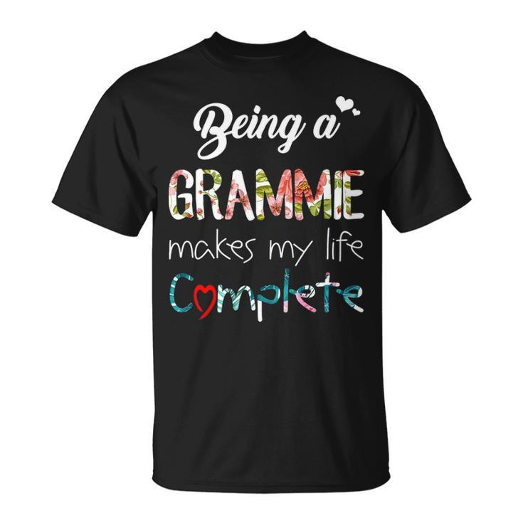 Grammie Grandma Being A Grammie Makes My Life Complete T-Shirt