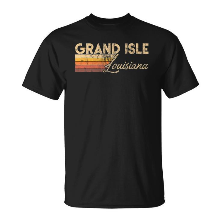 Grand Isle Louisiana Vintage Retro T-shirt