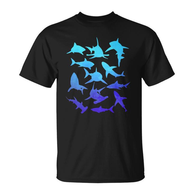 Great White Sharks Hammerhead Shark Lover Vintage Graphic Unisex T-Shirt