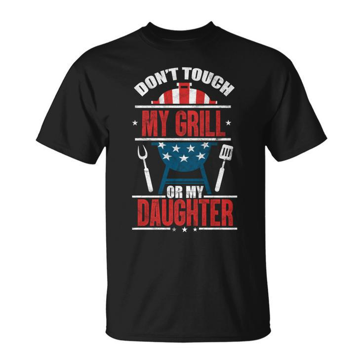 Grill Usa Flag 4Th Of July Patriotic Barbeque Dad Daddy   Unisex T-Shirt