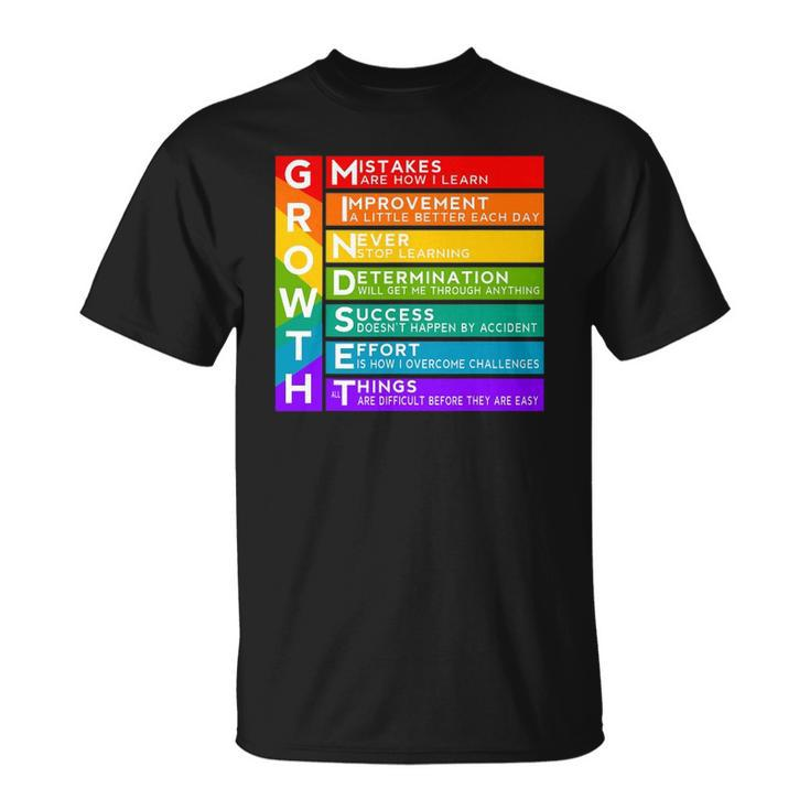 Growth Mindset Classroom Brain Motivational Teachers Apparel Unisex T-Shirt