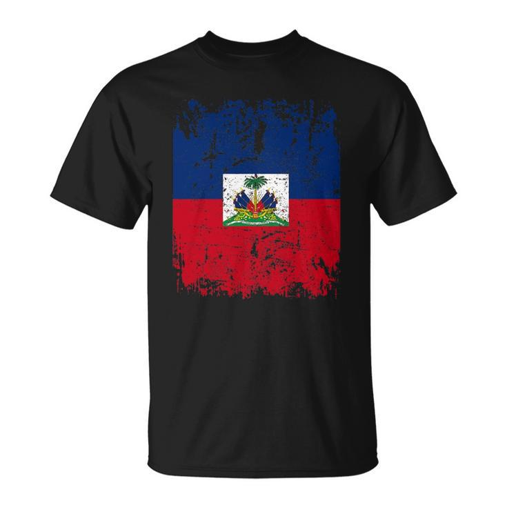 Haiti Flag Vintage Men Women Kids Haiti Unisex T-Shirt