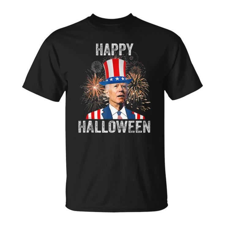 Halloween Funny Happy 4Th Of July Anti Joe Biden  Unisex T-Shirt