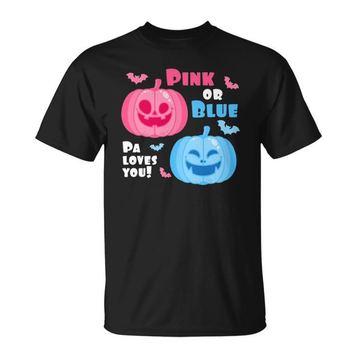 Halloween Gender Reveal Pa Loves You Fall Theme Unisex T-Shirt