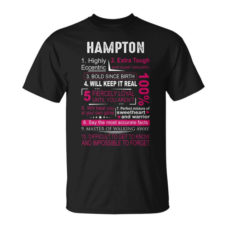 Hampton Name Hampton T-Shirt