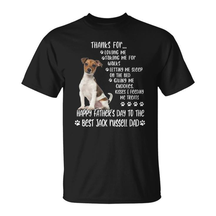 Happy Fathers Day 2022 Jack Russell Dad Dog Lover Unisex T-Shirt