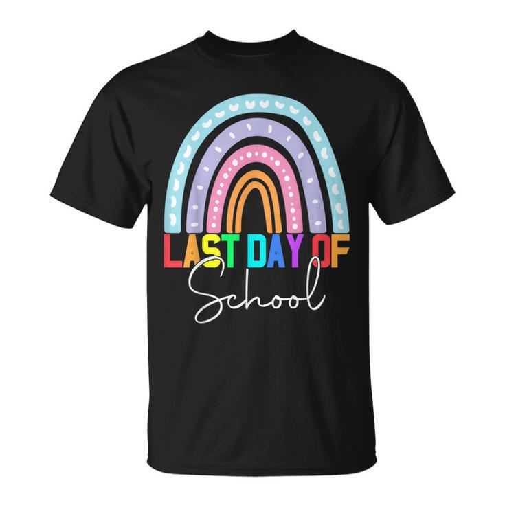 Happy Last Day Of School Teacher Student Graduation Rainbow  V2 Unisex T-Shirt