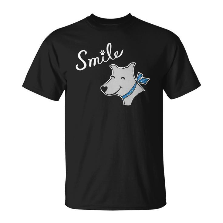 Happy Smile Dog Pet Lover Unisex T-Shirt