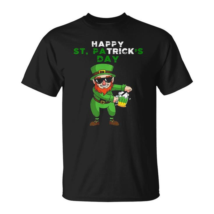 Happy Trick Green Beer Love Irish St Patricks Day Leprechaun T-shirt