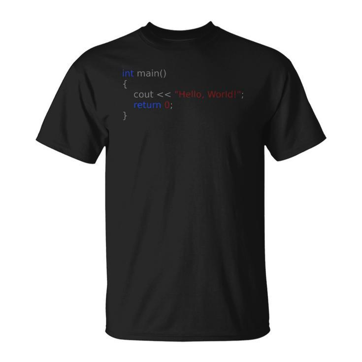 Hello World C Programming Languages Unisex T-Shirt