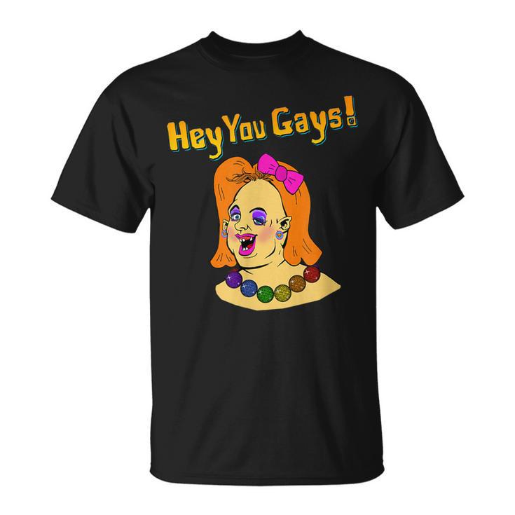 Hey You Gays Hey You Guys Sloth In Drag Gay Pride T-shirt