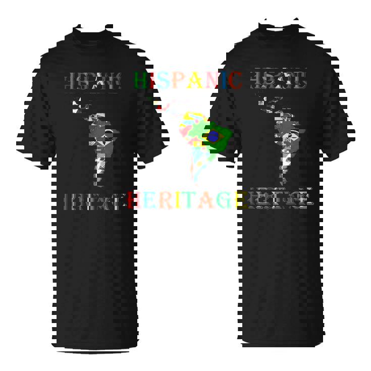 Hispanic Heritage Month All Countries Men Women Kids Unisex T-Shirt