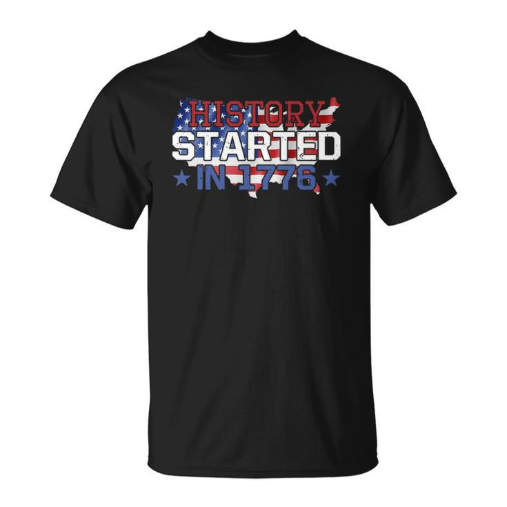 History Started In 1776 American Flag Unisex T-Shirt