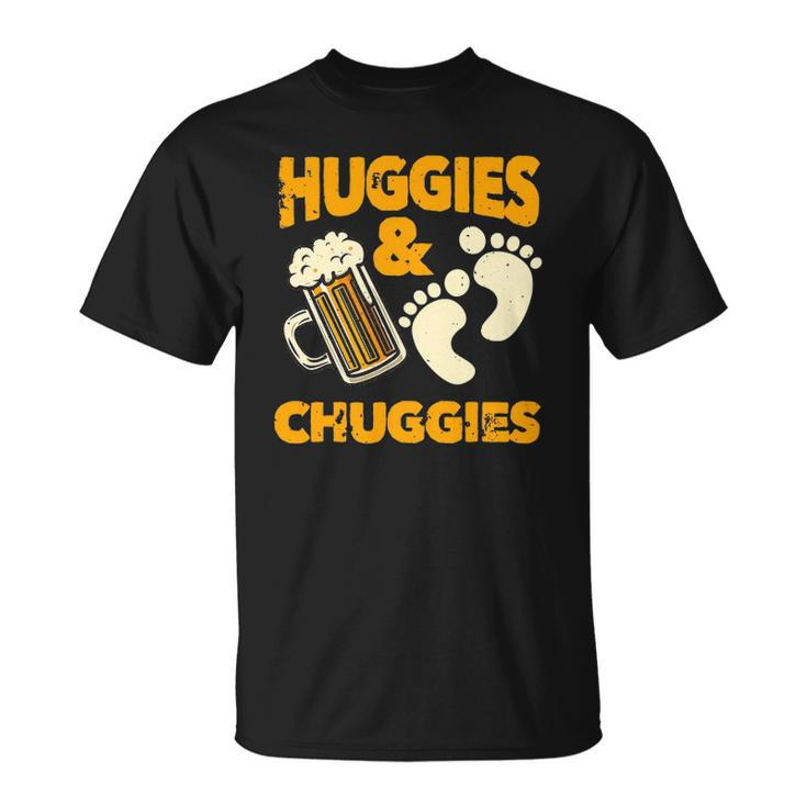 Huggies And Chuggies Funny Future Father Party Gift Unisex T-Shirt