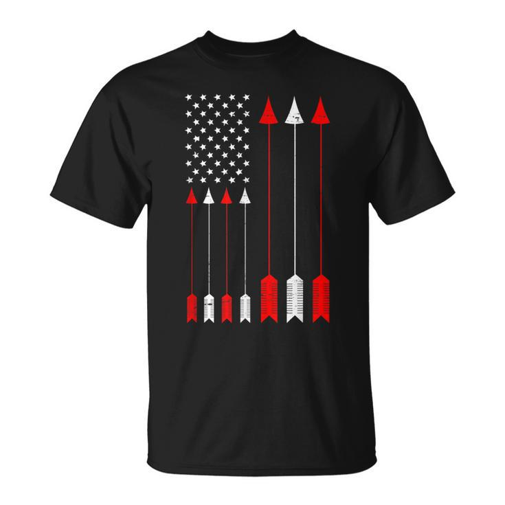 Hunting Archer American Flag Bowhunting Hunter V2 T-shirt