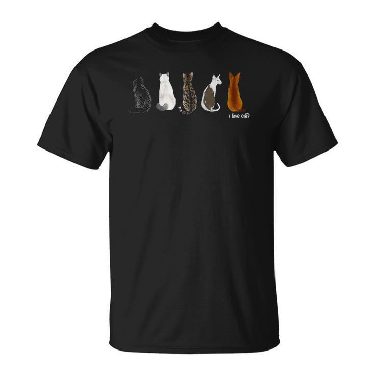 I Love Cats For Cat Lovers Raglan Baseball Tee Unisex T-Shirt
