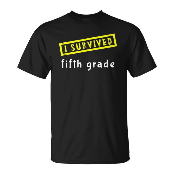 I Survived Fifth Grade Kids Graduation Present Unisex T-Shirt