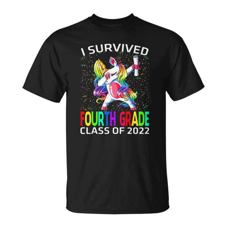 I Survived Fourth Grade Class Of 2022 Graduate Unicorn Unisex T-Shirt