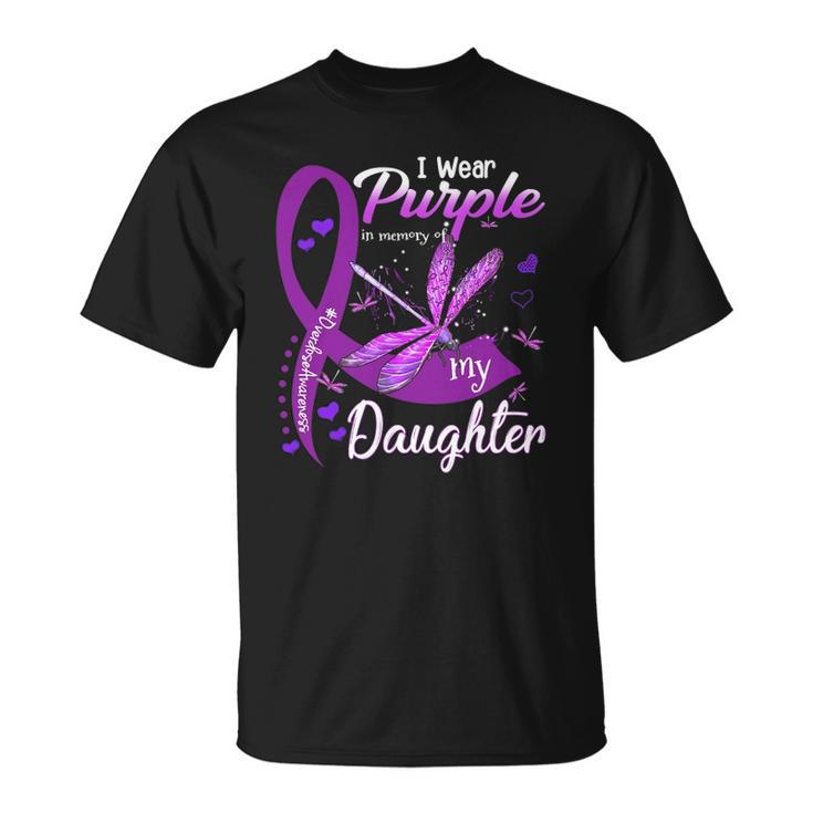 I Wear Purple In Memory For My Daughter Overdose Awareness Unisex T-Shirt